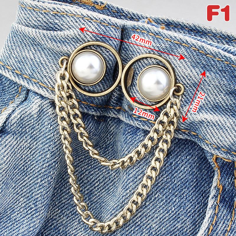 Джинсы Пуговица Регулятор Для Брюк Юбки Кнопка Жемчуг Кисточка Застежка Брюки Булавка Для Бесшовных Джинсов Пряжка Для Талии Аксессуары
