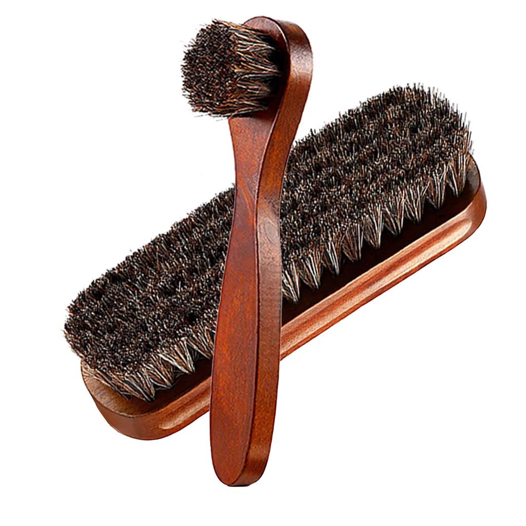 Sagit 2,Pieces,Solid,Wood,Horsehair,Shoe,Brush,Large,Leather,Shoe,Brush,Set,Horsehair,Shoe,Brush,Set
