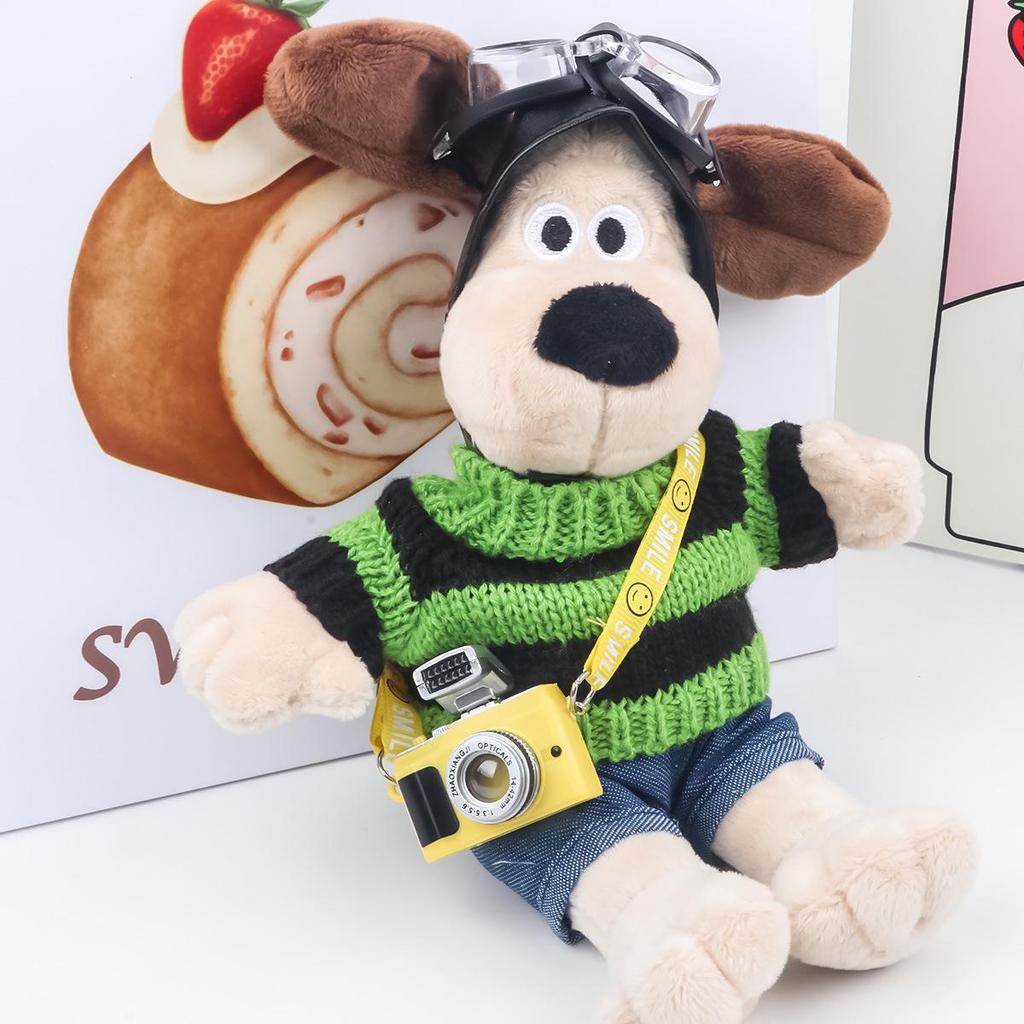 Luminous Palm Dog Camera Strap & Cotton Doll Decor with Sound and Flash