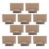 10pcs Wood Memo Holder Circular Decorative Desktop Wooden Photo Stand with Kraft Paper Cards for