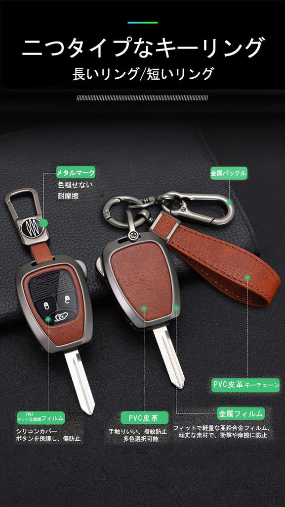 [KUNIO] Jeep Dedicated Key Case, Key Cover, Key Holder, For Cars, For Jeep Wrangler