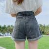 Summer 2021 Women's High-Waist A-Line Denim Shorts - Fashionable, Slimming, Loose Fit