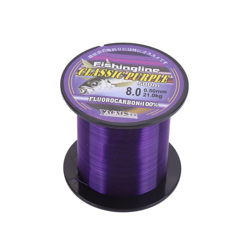 500M Fishing Lines Super Strong Nylon Not Fluorocarbon Tackle Non-Linen Multifilament Purple Fishing Line