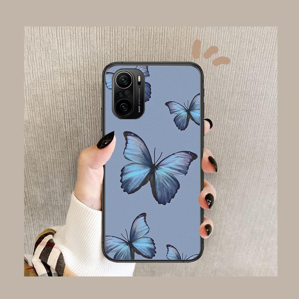 Красивый чехол для телефона с рисунком бабочки для xiaomi redmi POCO F1 F2 F3 X3 Pro M3 9C 10T Lite NFC черный чехол силиконовый задний Prett