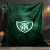1PC Green Shield Emblem Design Printed Soft Flannel Blanket Throw for Adult Bedroom Living Room Sofa Camping Travel Fan gifts Christmas Gifts
