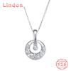 Линдон Стерлингового Серебра 925 Классическое Женское Ожерелье Кулон Циркон Модный Подарок