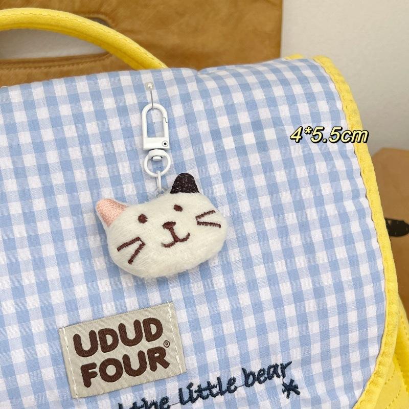 Милая мультяшная кукла-кошка, брелки, мягкая игрушка, кошка/рыба с металлической пряжкой, украшения для школьной сумки для девочек, подвеска для сумки