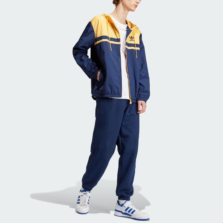 adidas Классическая ветровка с капюшоном Originals Синий Желтый IU0202