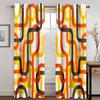 Искусство Эритрейская Богемия Желтый Абстрактные Геометрические Красочные 2 шт. Шторы на окна для гостиной, детской спальни, ванной комнаты, кухни, двери
