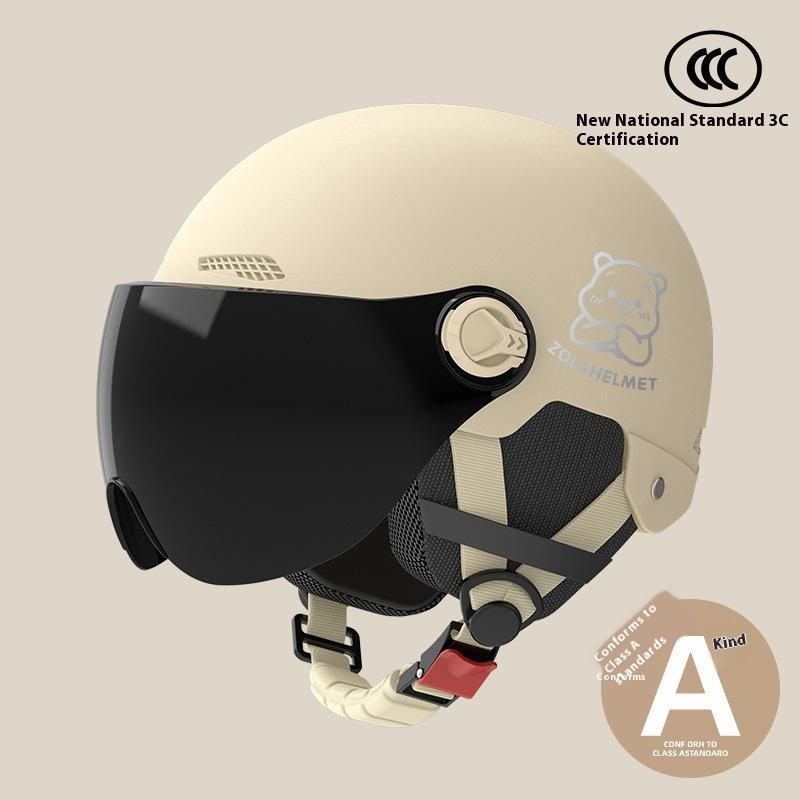Bear Helmet, Electric Car, Half Helmet, Sunscreen for Women, Ventilated and Light, Wholesale with Ear Protectors, Warm In Winter