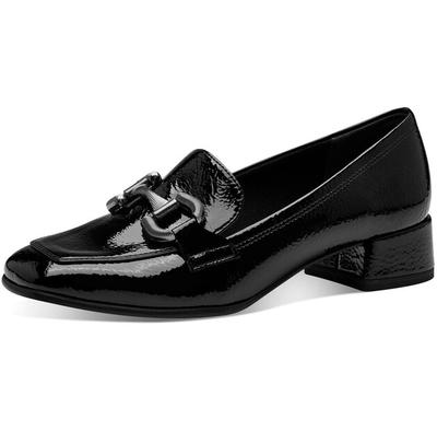 Женские слипоны Tamaris Loafer blockabsatz lack-optik чёрные