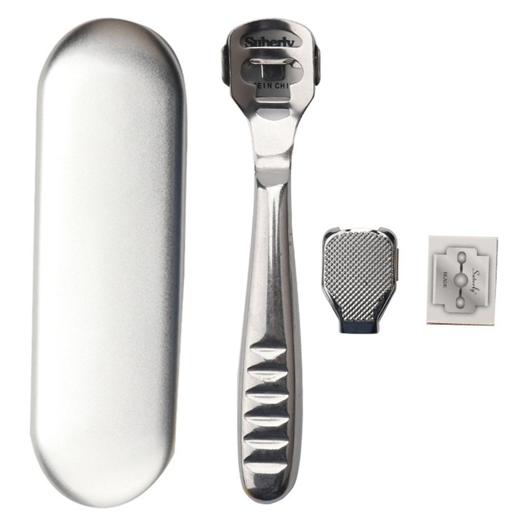 Callus Remover For Feet, Foot Callus Shaver Heel Hard Skin Remover For Hand Feet Pedicure R-azor Tool Shavers With Stainless Steel Handle 10 Blades