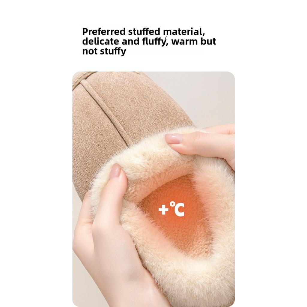 Хлопковые тапочки для женщин, Зимние домашние, На толстой подошве, Противоскользящие, Сумка для верхней одежды с теплыми и плюшевыми хлопковыми тапочками для мужчин