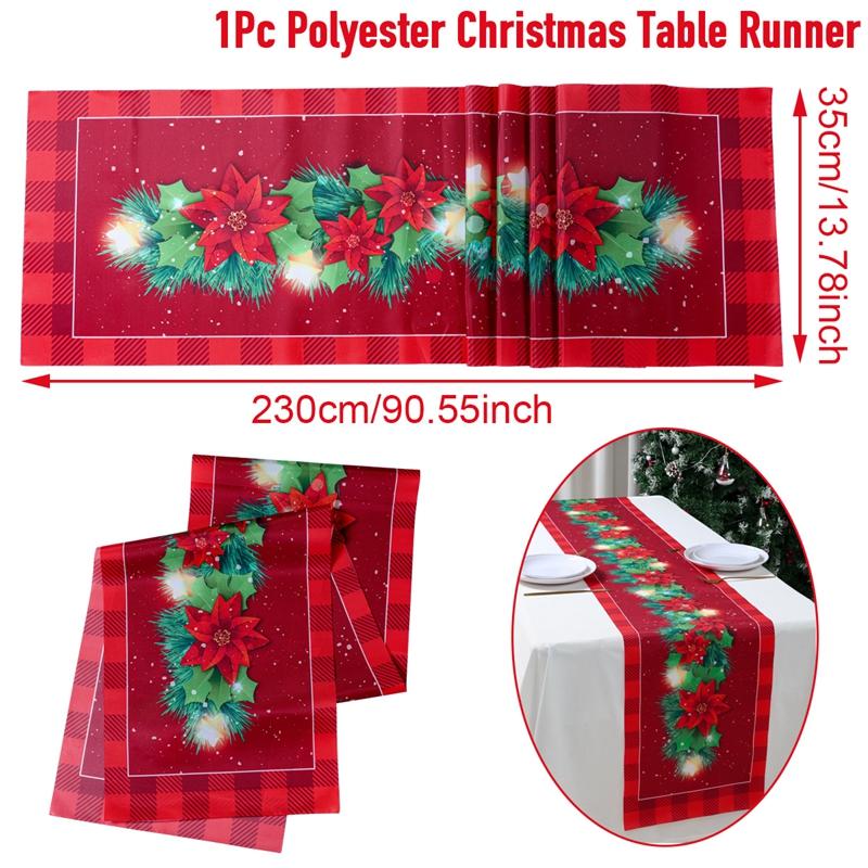 Рождественская дорожка для стола Веселые рождественские украшения для дома 2024 года дорожка для стола Рождественские украшения Navidad Natal Подарок на Новый год 2025