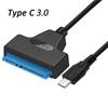 Кабель-адаптер SATA на USB/Type-C 3.0 для жесткого диска 2,5 дюйма HDD SSD, адаптер передачи данных SATA III 22 pin