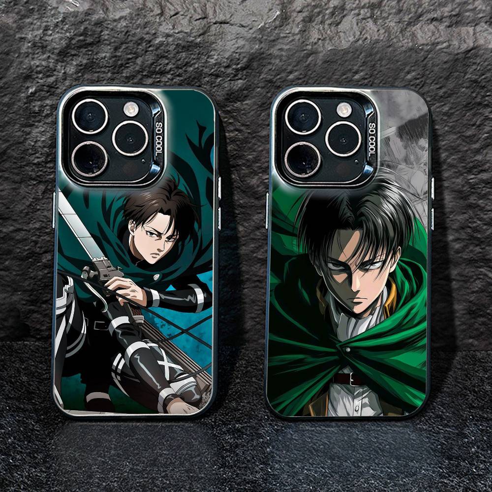 Чехол для телефона Attack On Titan Леви Аккерман Для IPhone 16 17 15 14 12 13 Pro Max Черный Цвет Ударопрочный Чехол