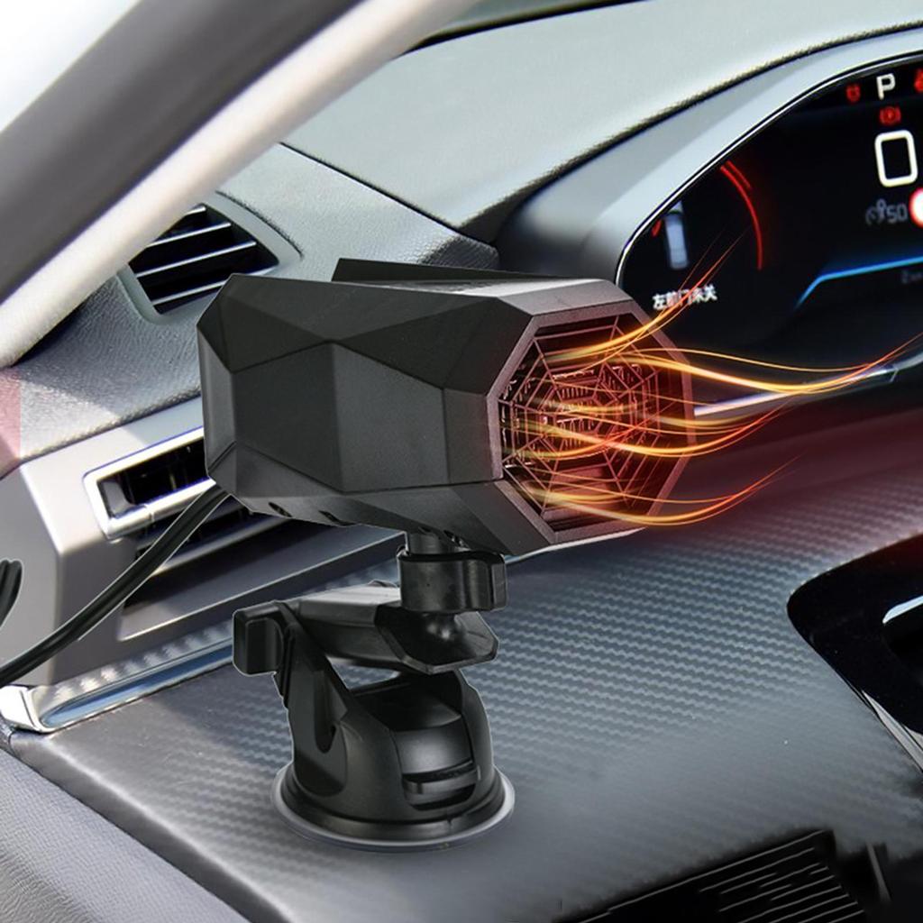 Портативный автомобильный обогреватель 12 В 150 Вт, антизапотеватель с естественным горячим ветром, разъем для прикуривателя