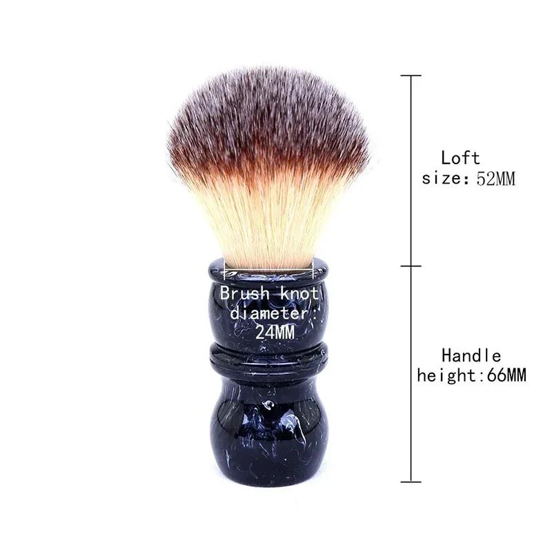 YAQI Resin Handle Handle 24MM Men Wet Shaving Brush Professional Retro Simple Barber Face Cleaning Shaving Brush Tool For Travel