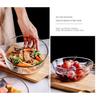 Стеклянная миска, устойчивая к высоким температурам – Большая, пищевая, прозрачная, безопасная для микроволновой печи и духовки, для фруктового салата и супа.