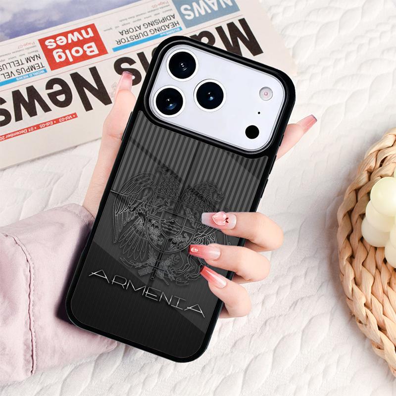 Чехол для телефона с флагом Армении для iPhone 17 16e 15 14 13 12 11 Pro Max Air Mini Мягкий защитный чехол