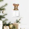 Cartoon Deer Living Room Entrance Background Switch Decorative Stickers with Light Strips