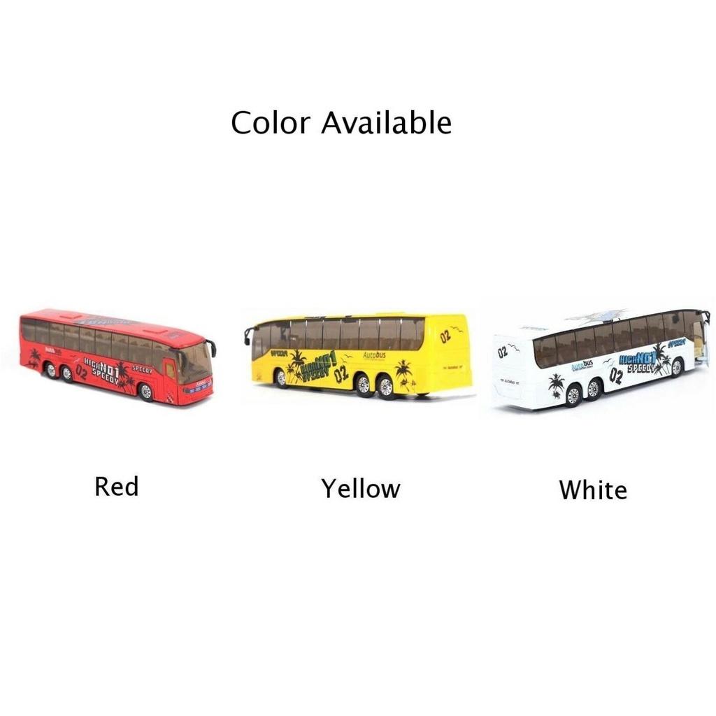 Premium 150 Diecast Metal Alloy Bus Toy For Kids With Sound And Light Features