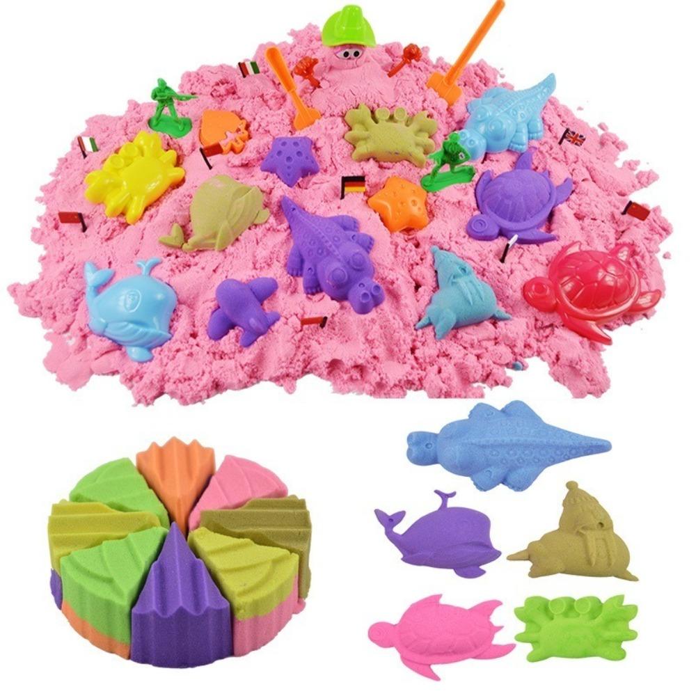 Ultra Light Sand Play Set DIY Sand Clay Castle Toys Funny Kid Space Sand Toy for Beach