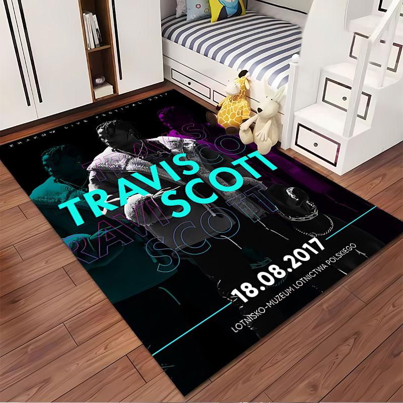 Festival Theme Travis Scott Carpet suitable as a non-slip mat for the living room or bedroom sofa