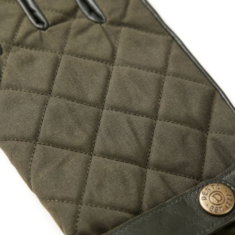 DENTS Bruton Кожаные мужские перчатки с сенсорным экраном - Оливковые