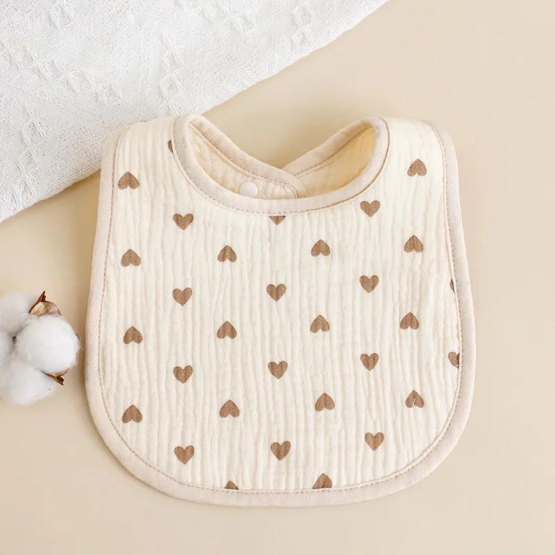 New Gauze U-shaped Baby Bibs Cute 6 Layers Cotton Saliva Towel Newborn Burp Cloths Bandana Scarf for Boy Girl Feeding Drool Bib