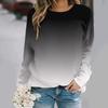 Plus Size European and American Fashion 2025 Women's Elegant V-neck Long Sleeve T-shirt