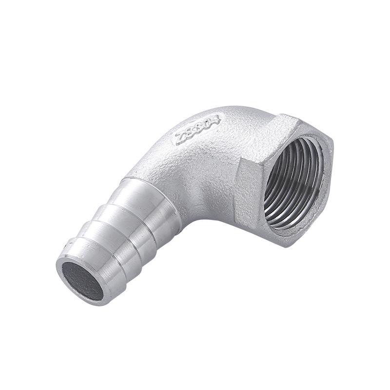 304 Stainless Steel Male Thread 90° Hose Barb Elbow Fitting