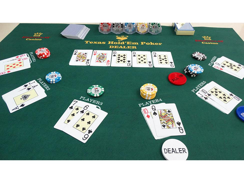 Reversible Poker Card Table Mat – 60x90cm Non-Woven Felt for Texas Hold'em & Roulette
