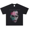 Футболка Marilyn Manson, Мягкая ткань, Повседневная одежда