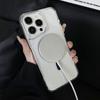 Роскошный прозрачный противоударный бронированный чехол для iPhone 15 14 13 12 11 Pro Max Магнитный для беспроводной зарядки Magsafe Акриловая крышка