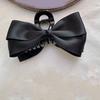 Seasonal Refreshing Edition Black Bow Clip Headwear Women's Large Hair Clip Versatile for Daily Use, Beautiful and Safe