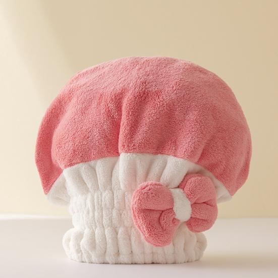 Hair Absorbent Hat Soft Thicken No Shedding Bowknot Dry Hair Breathable Double