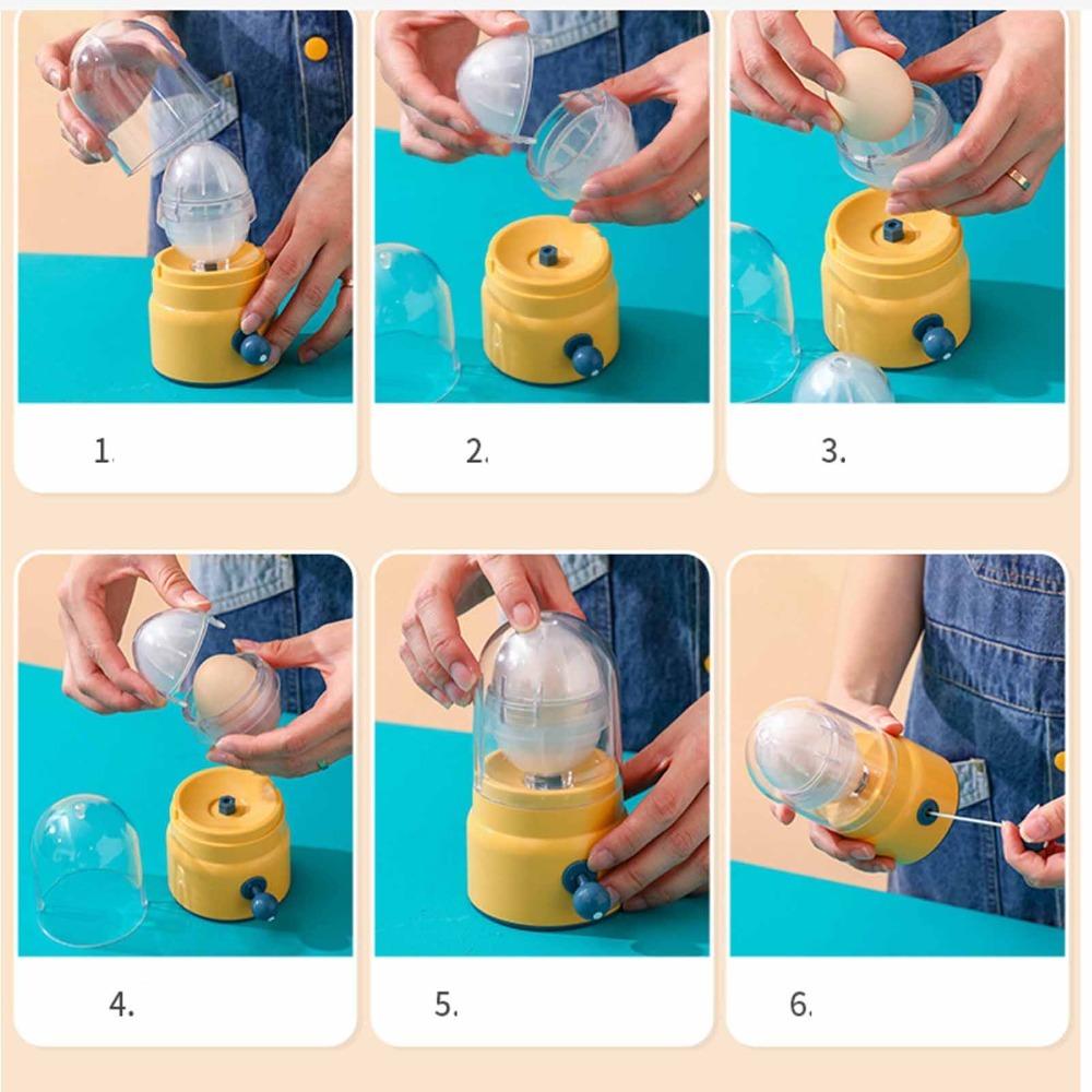 Yellow Pink Egg White and Yolk Mixer ABS PC Silicone Egg Spinner Manual Egg Shaker Home Cooking