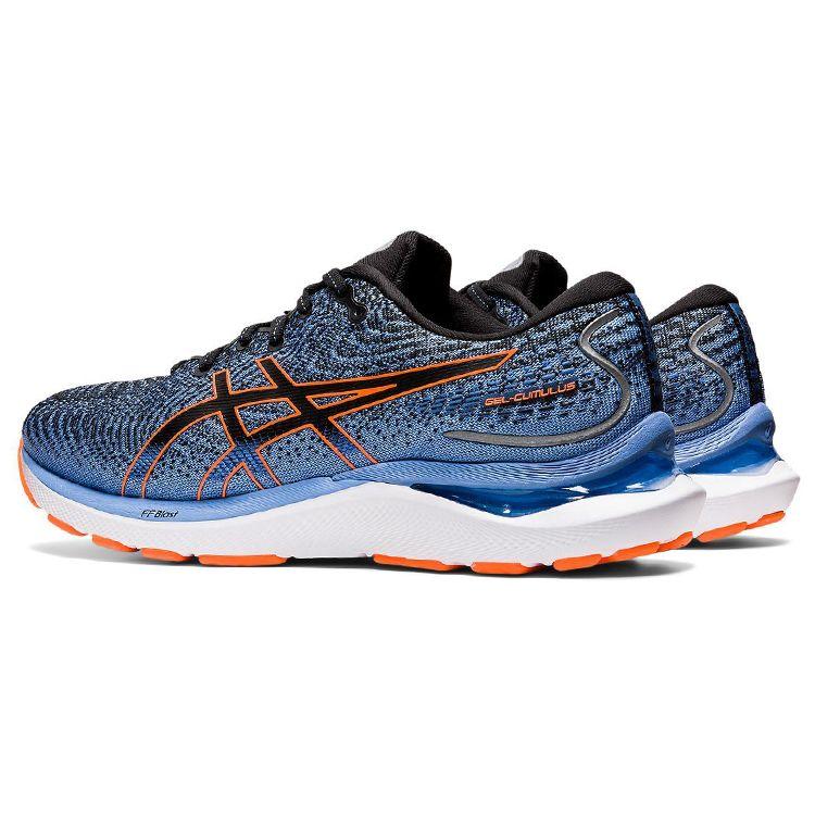 Asics Мужские кроссовки Gel Cumulus 24 Black Shocking Orange синие 1011B366-003