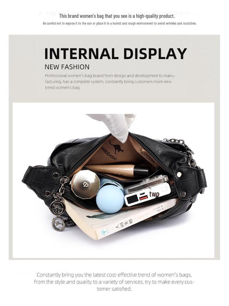 Kangaroo 2025 Ретро Универсальная женская сумка через плечо для повседневной носки