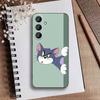 Чехол для телефона U-Tom And J-Jerry для Samsung Galaxy A73, 21, 22, 32, 71, 53, 52, 51, 80, 5G Мягкий черный чехол