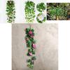 Lifelike Hanging Basket Artificial Flower Morning Glory Vine For Stunning Home Wall Decor