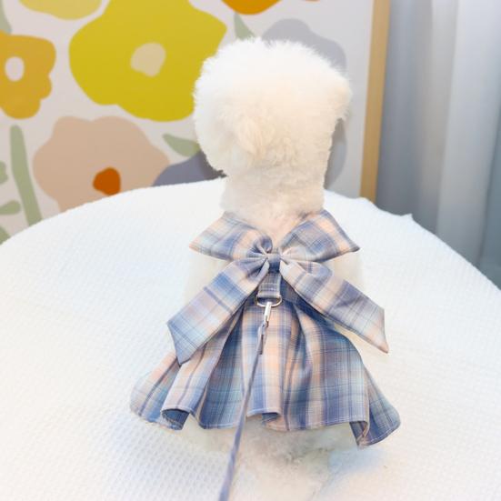 Поводок для собаки в стиле JK, безопасный, мягкий, с бантом, удобный, защита от потери кожи