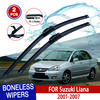 For Suzuki Liana  2001-2007 Car Windshield Wiper U-type Soft Rubber Frameless Bracketless Car Wipers 22"+19"