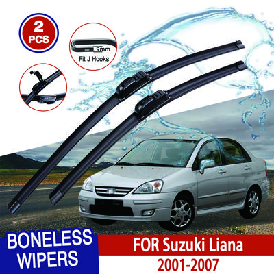 Для Suzuki Liana 2001-2007 автомобильный стеклоочиститель U-образный мягкий резиновый бескаркасный без кронштейна автомобильные дворники 22"+19"