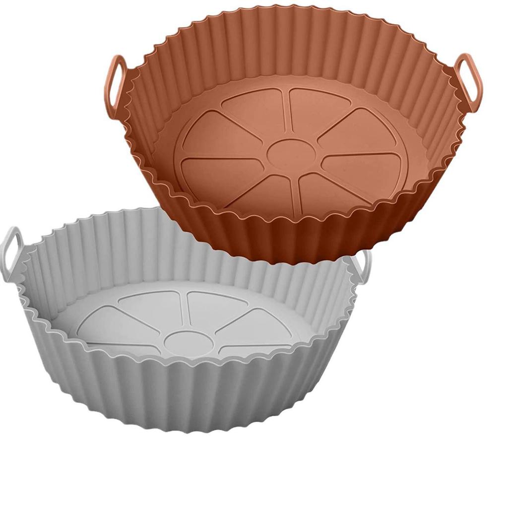 Складная силиконовая кастрюля для фритюрницы и противень для выпечки - устойчивая к высоким температурам, пищевого класса