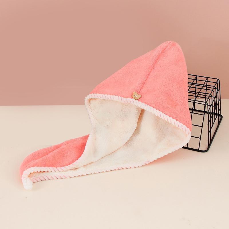 1/3Pcs Thickened Double Layer Hair Drying Cap Wipe Hair Absorbent Water Quick Drying Towel Soft Coral Velvet Towel Gifts