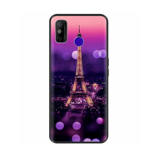 Для Tecno Spark 6 Go чехол для телефона Мягкая силиконовая задняя крышка с рисунком для Tecno Spark 6 Go Spark6 Go Черный ТПУ милый мультяшный бампер