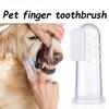 Чистка зубов для собак, супер мягкая зубная щетка на палец, прозрачный инструмент для чистки зубов у кошек, принадлежности для щенков, аксессуары
