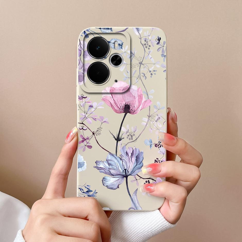 Модный цветочный чехол из мягкого силикона для Realme 14T 14 Pro Plus Lite 5G Защитный чехол для Realme14T Realme14Pro Plus Lite Fundas